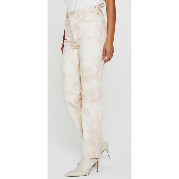 AG Alexxis Crop Straight Jean in Tie Dye Mauve Orchid NWT Size 27 - Picture 4 of 14